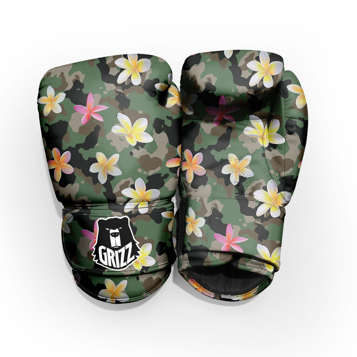 Camo Flower Military Green Print Pattern Pro Boxing Glove