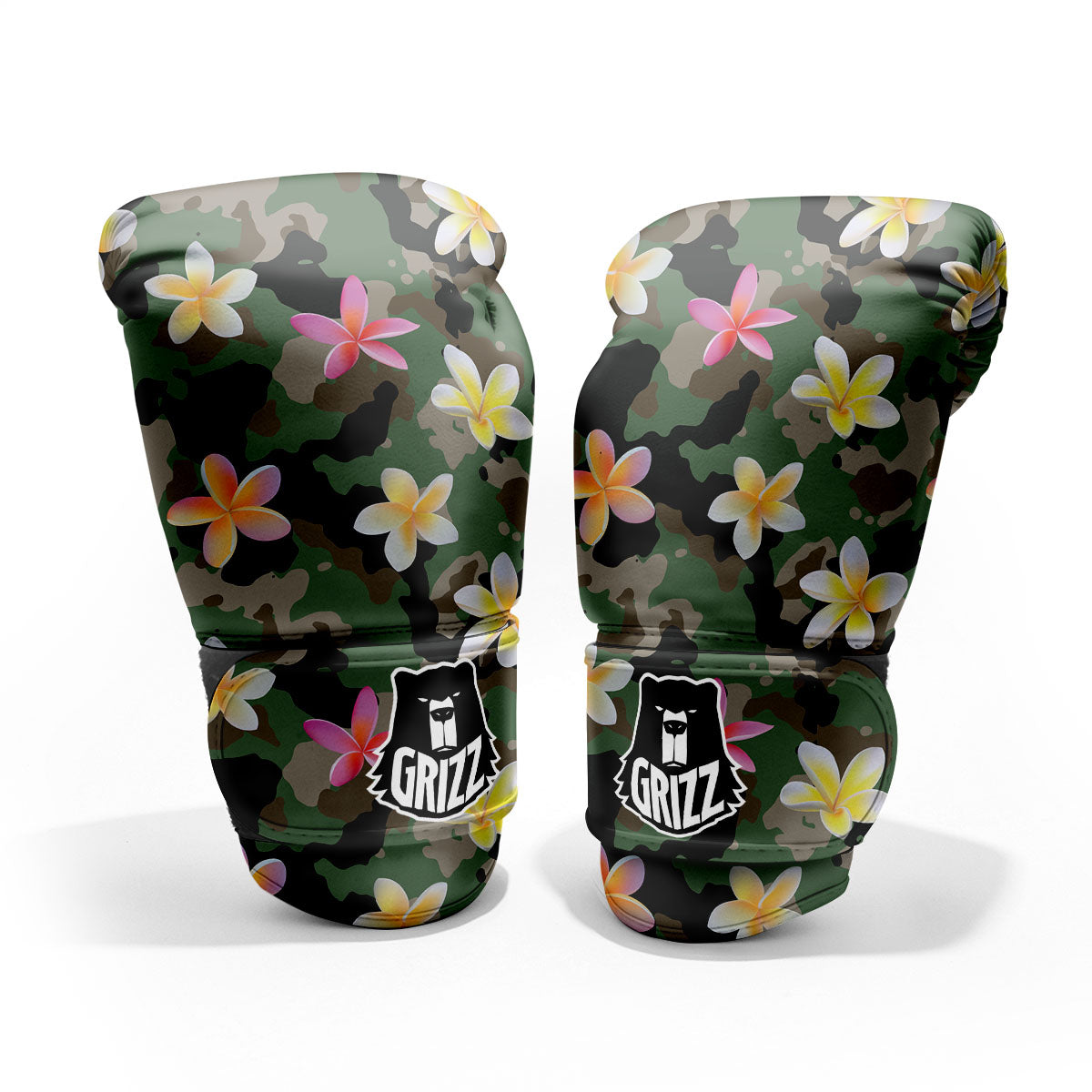 Camo Flower Military Green Print Pattern Pro Boxing Glove