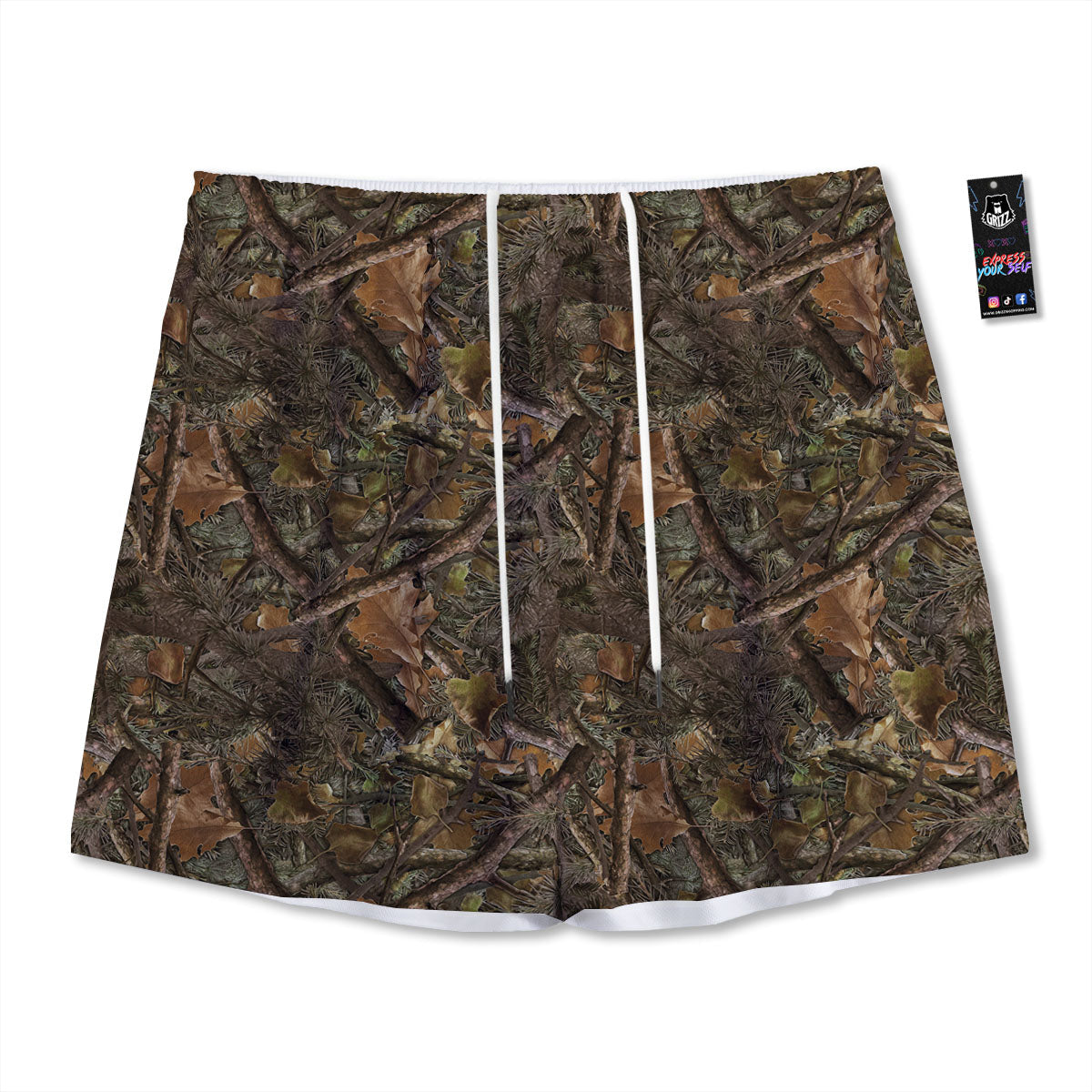 Camo Hunting Print Pattern Mesh Shorts