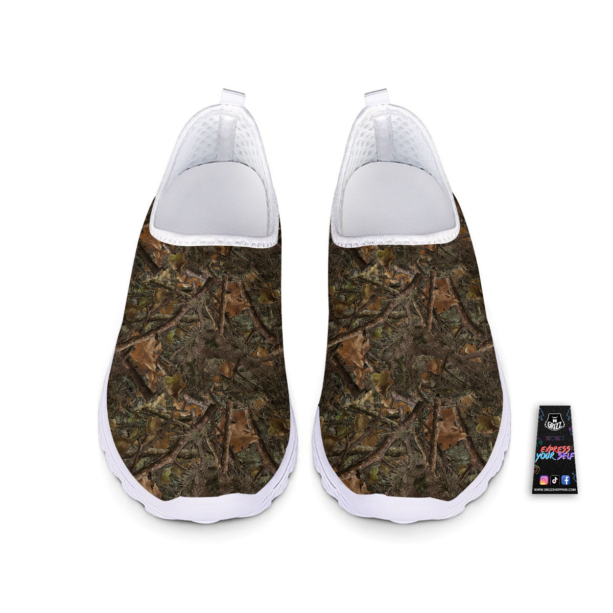 Camo Hunting Print Pattern Nurse Shoes-grizzshop