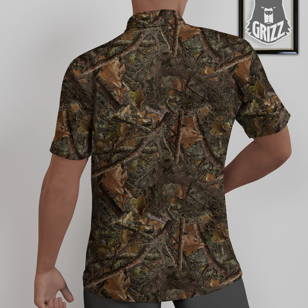 Camo Hunting Print Pattern Untucked Shirts-grizzshop