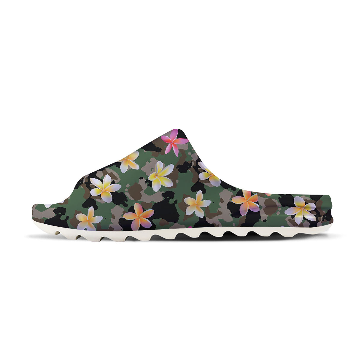 Camo Flower Military Green Print Pattern Sandals-grizzshop