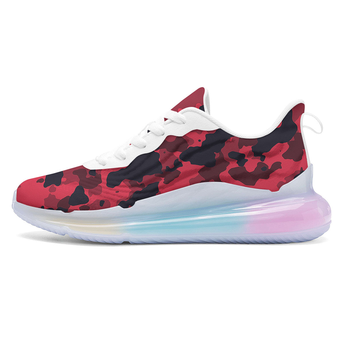 Camouflage Black And Red Print Running Sneakers-grizzshop