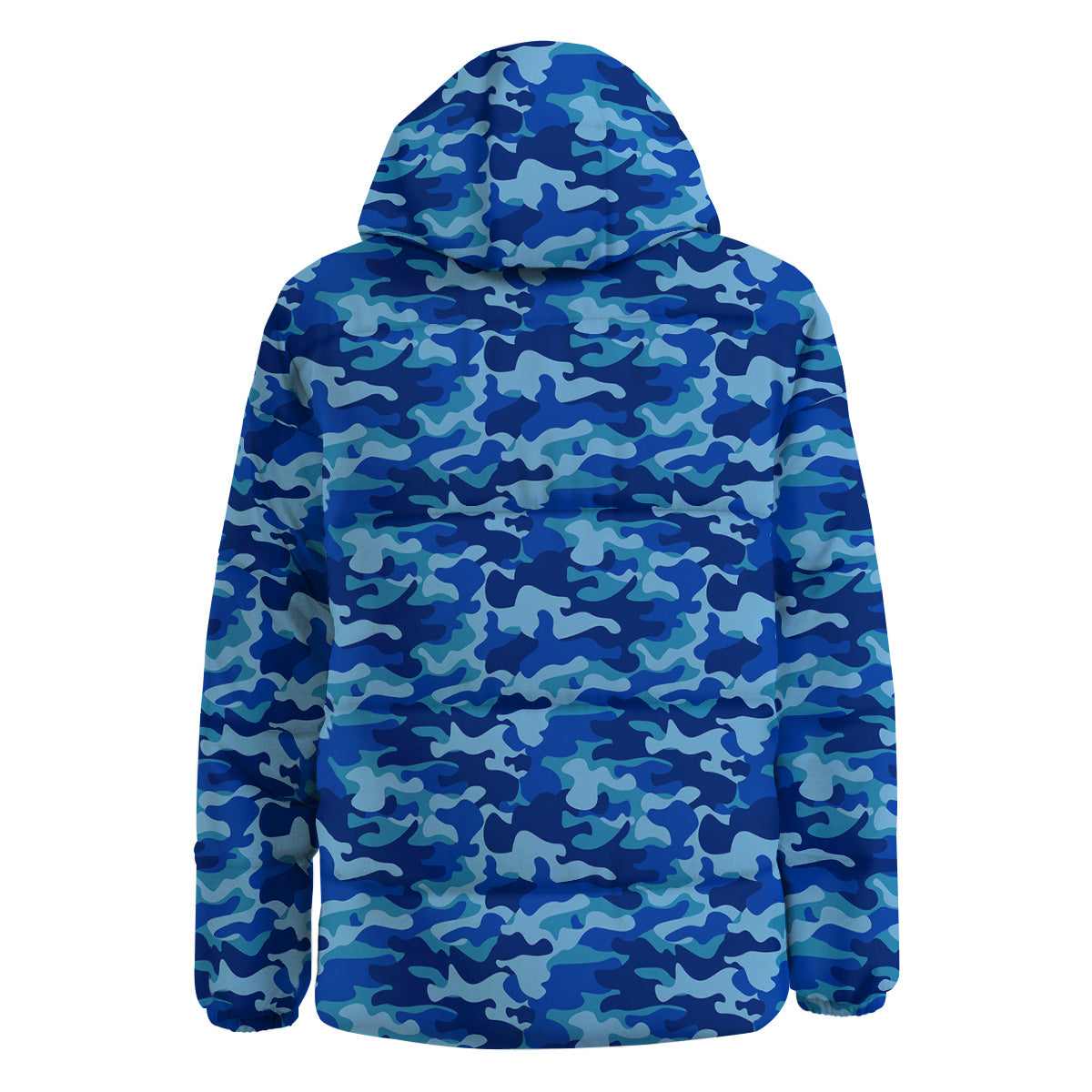Camouflage Blue Print Down Jacket-grizzshop