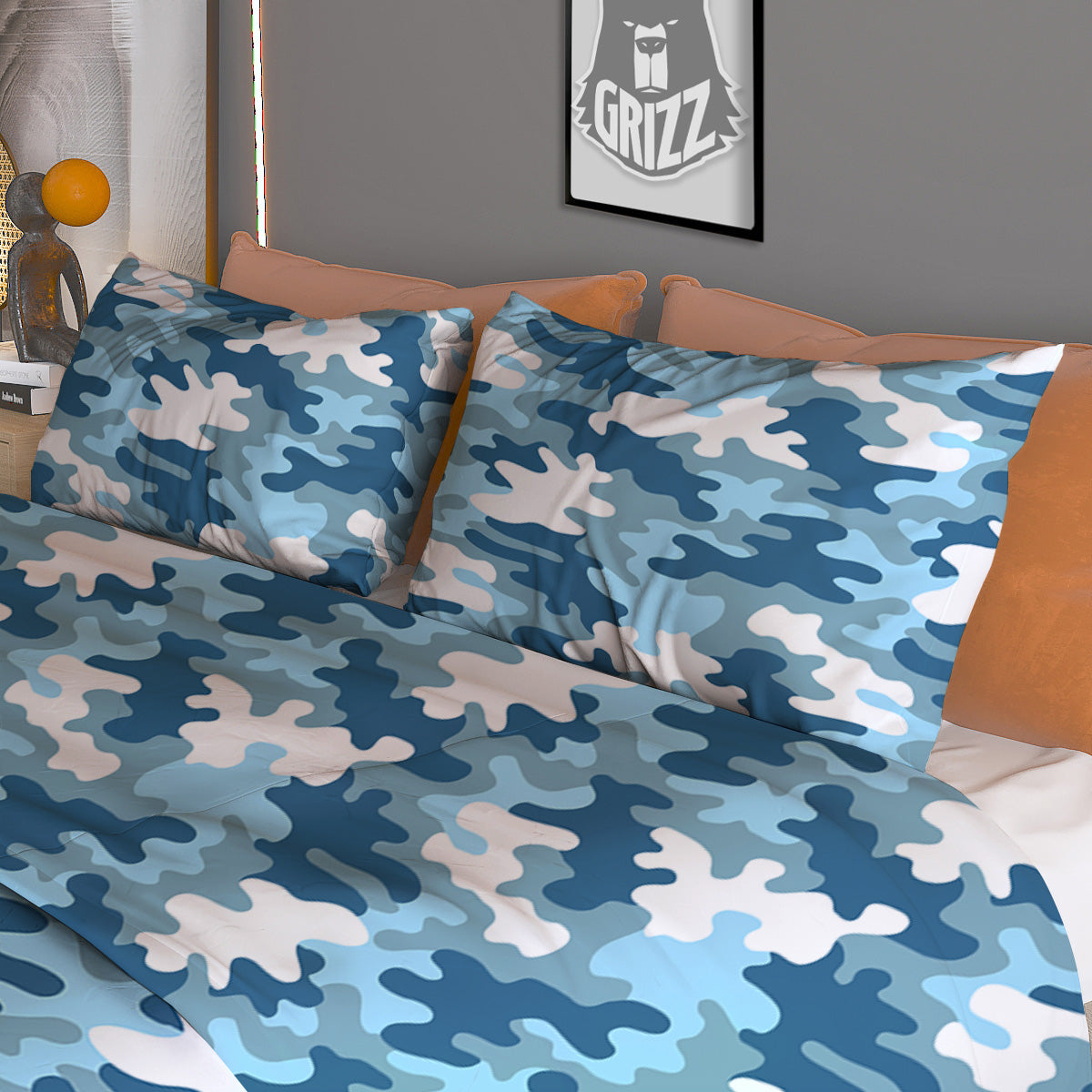 Checkered White And Green Print Pattern Duvet Cover Bedding Set