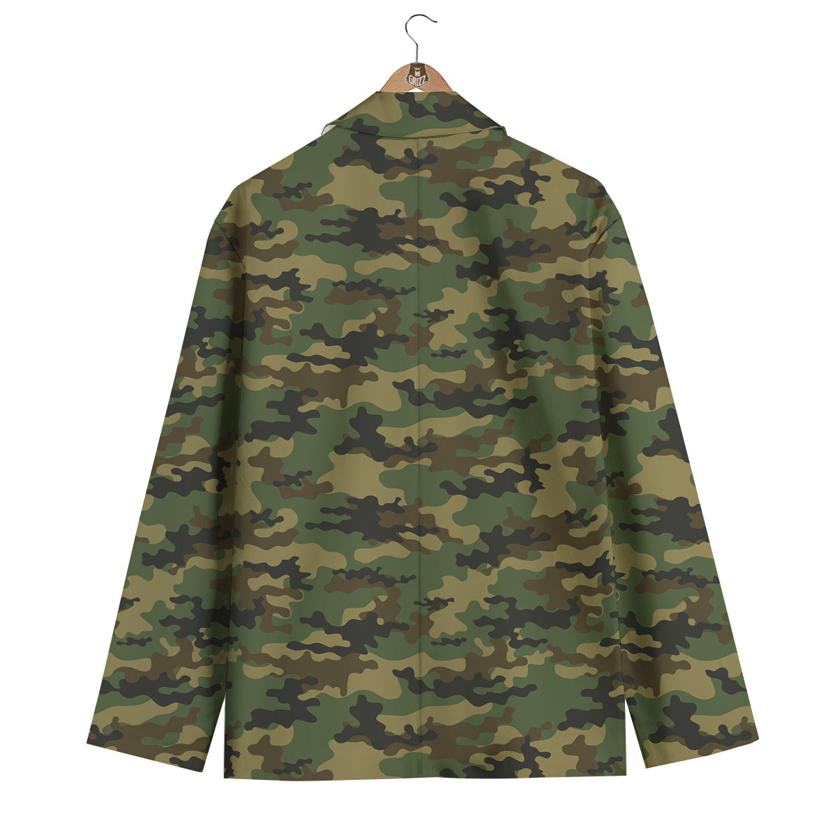 Camouflage Classic Green Print Men's Blazer-grizzshop