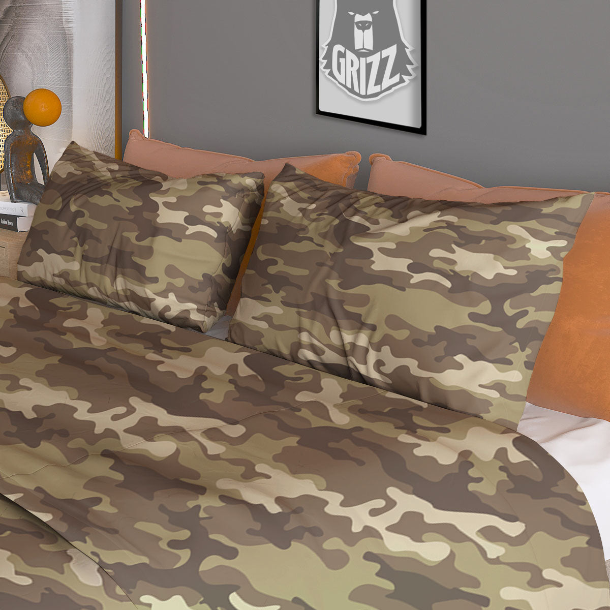Camouflage Desert Print Duvet Cover Bedding Set