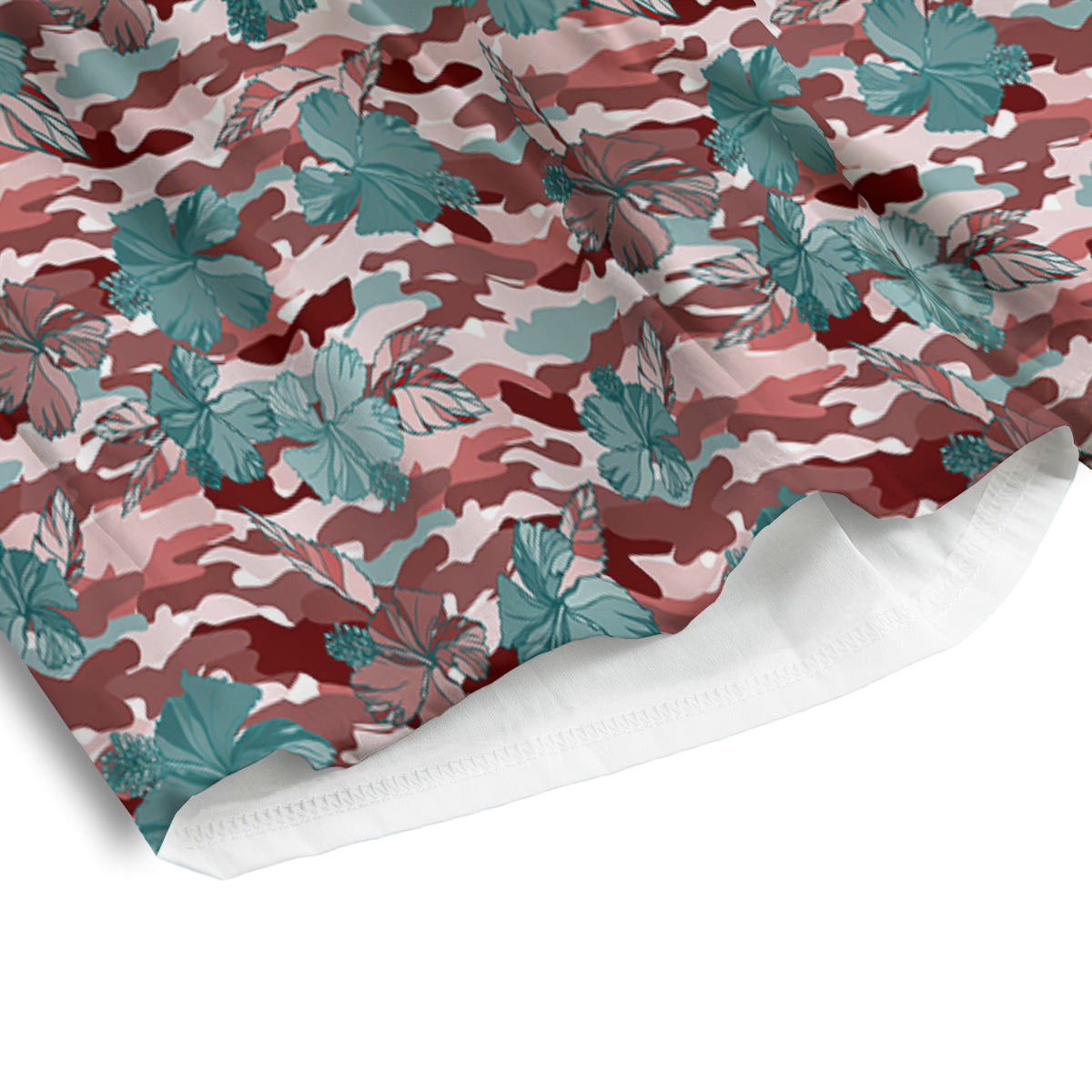 Camouflage Flower Colorful Aloha Print Men's Athletic Shorts