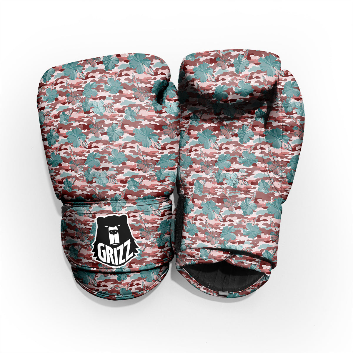 Camouflage Flower Colorful Aloha Print Pro Boxing Glove