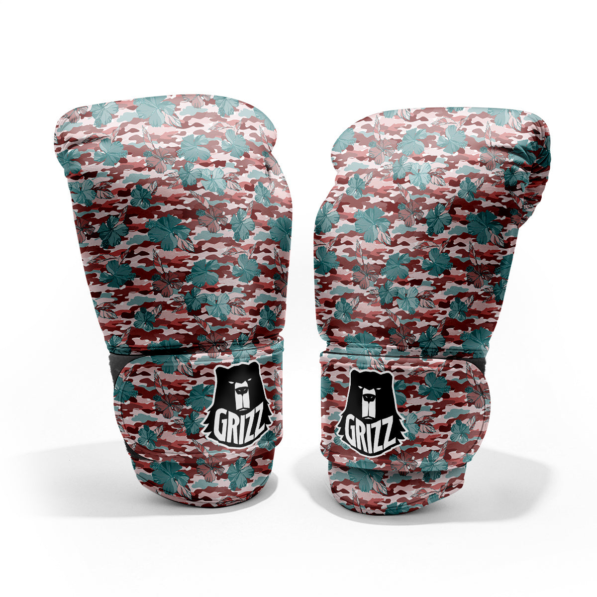 Camouflage Flower Colorful Aloha Print Pro Boxing Glove