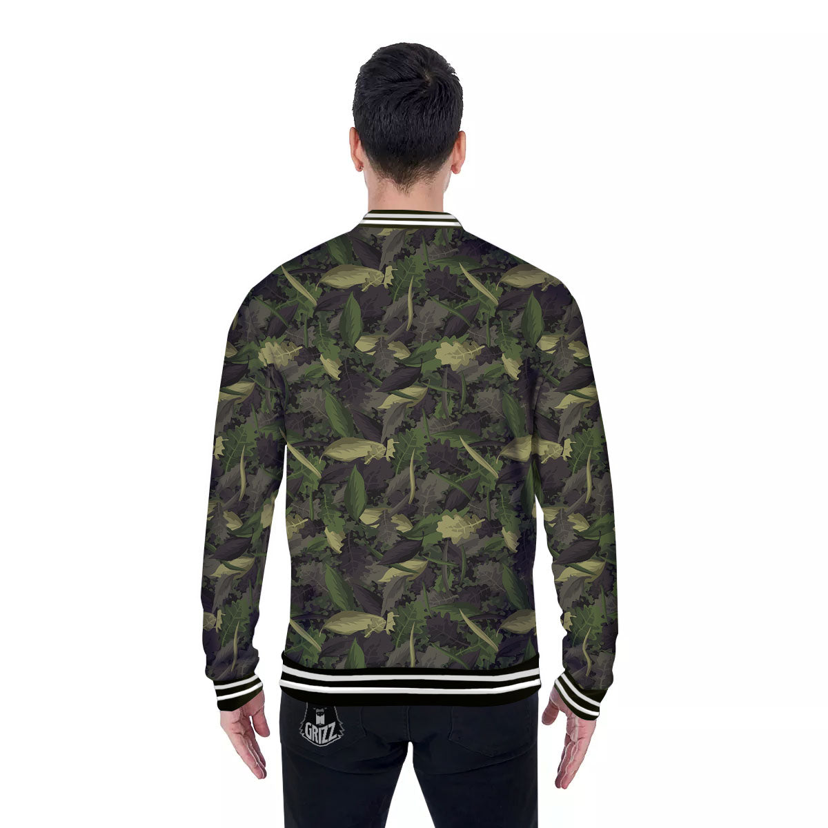 Camouflage Hunting Oak Tree Print Baseball Jacket-grizzshop