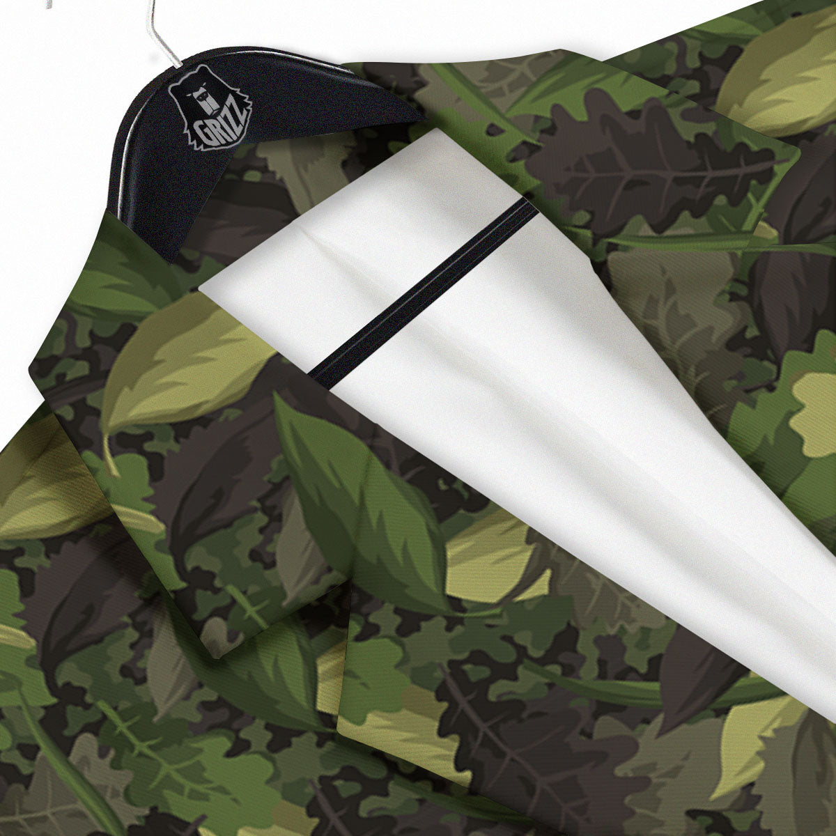 Camouflage Hunting Oak Tree Print Men's Sport Coat-grizzshop