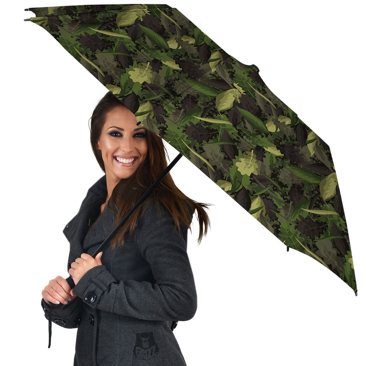 Camouflage Hunting Oak Tree Print Umbrella-grizzshop