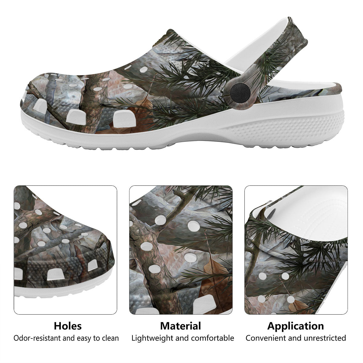 Camouflage Hunting Print Pattern Clog-grizzshop