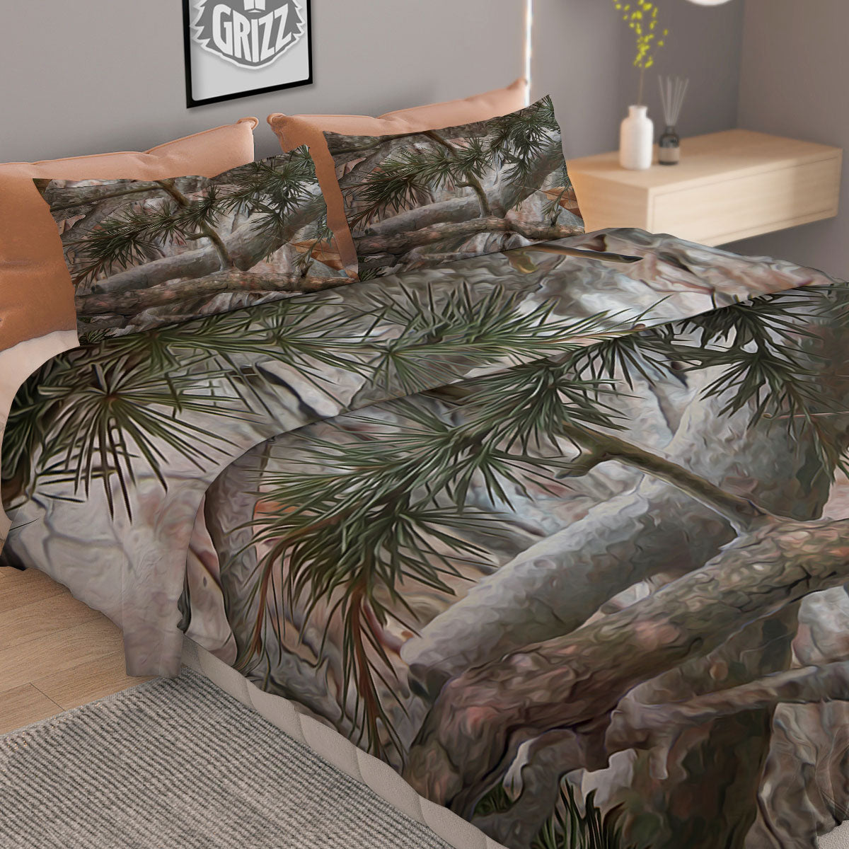 Camouflage Hunting Print Pattern Duvet Cover Bedding Set