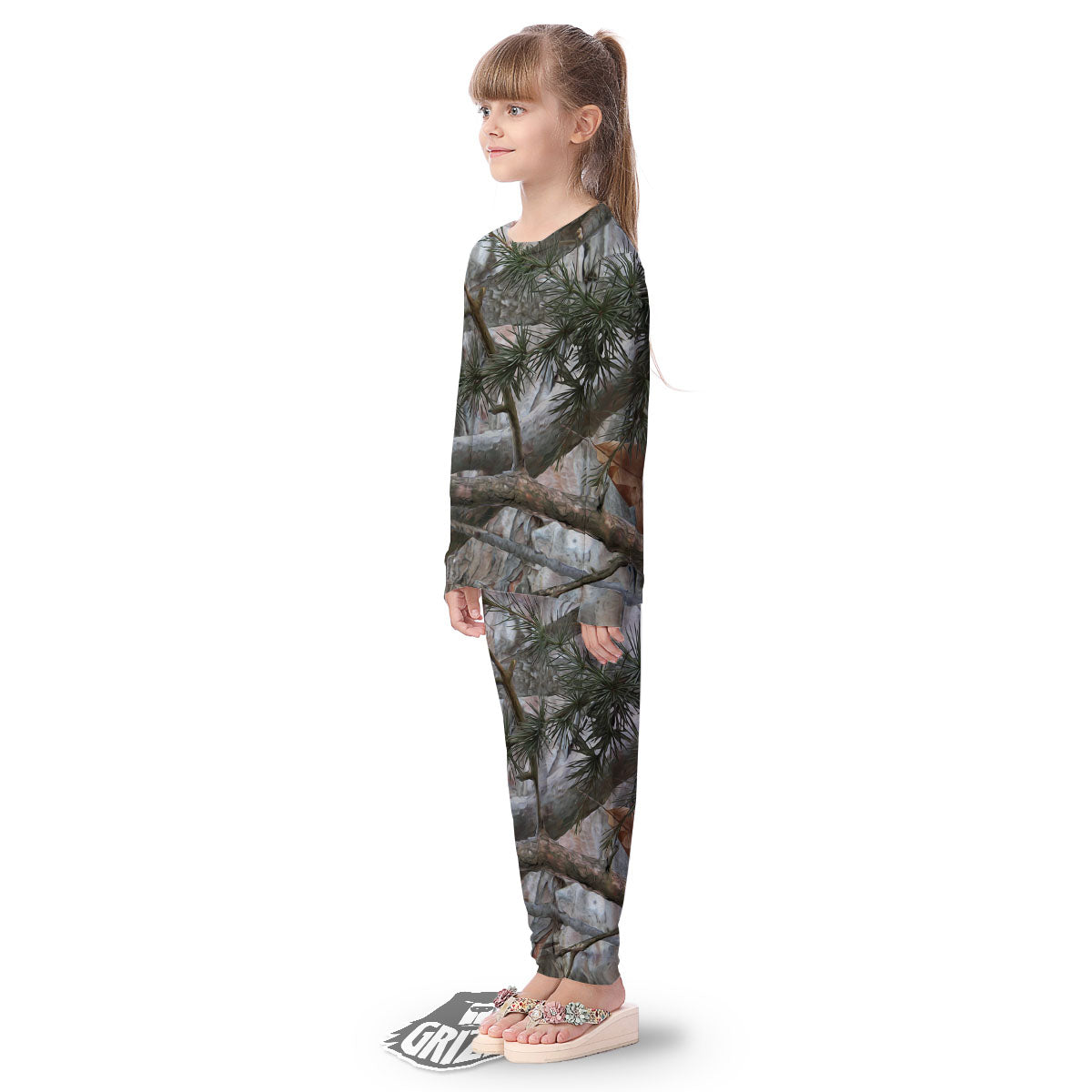 Camouflage Hunting Print Pattern Kid's Pajamas-grizzshop
