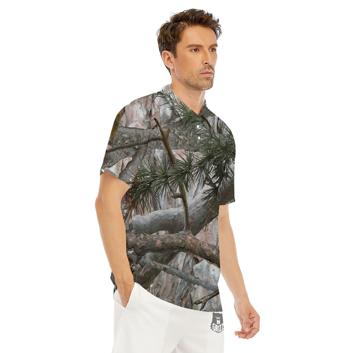 Camouflage Hunting Print Pattern Men's Golf Shirts-grizzshop