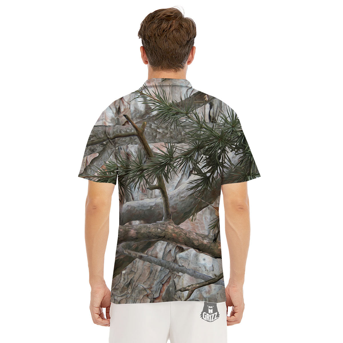 Camouflage Hunting Print Pattern Men's Golf Shirts-grizzshop