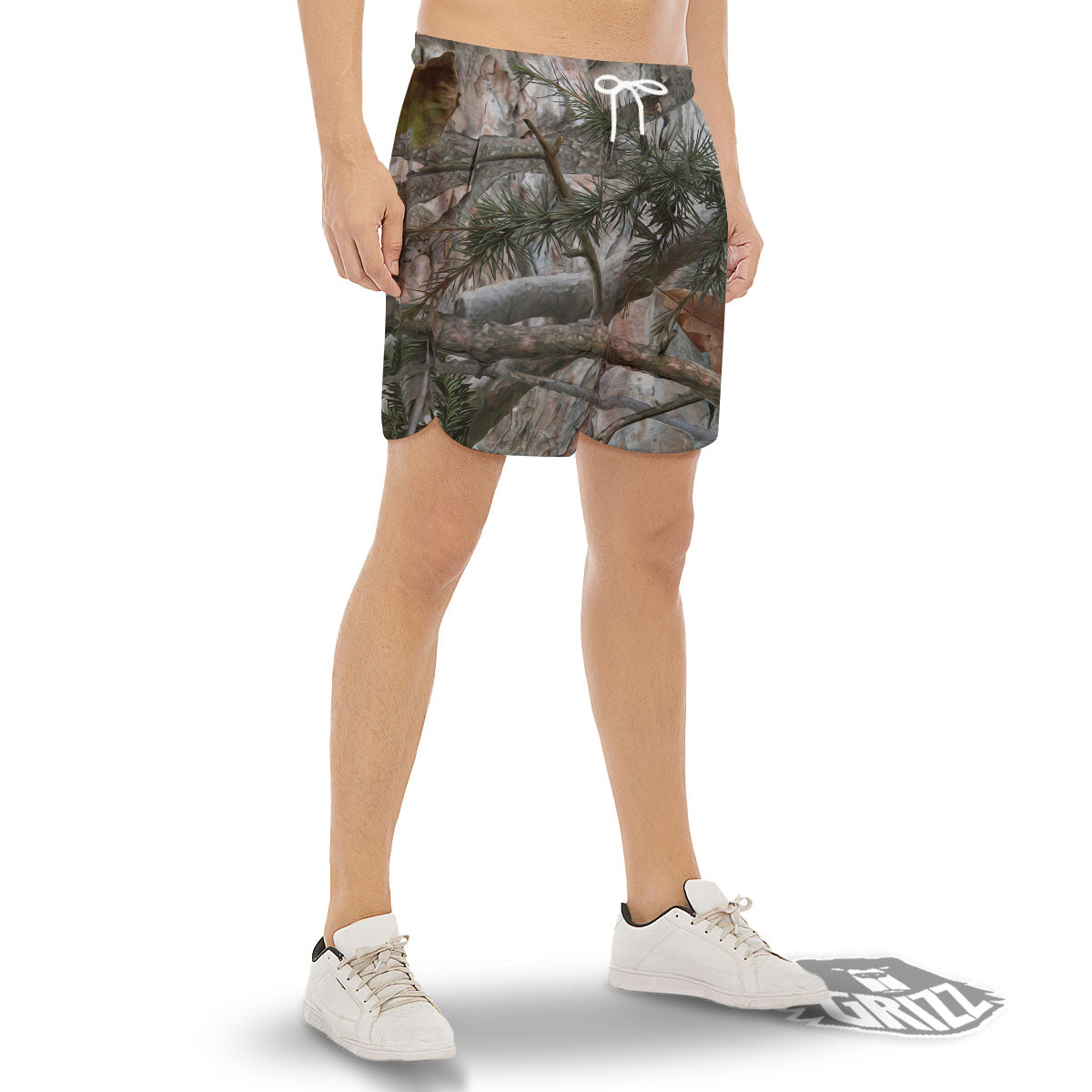 Camouflage Hunting Print Pattern Men's Gym Shorts-grizzshop