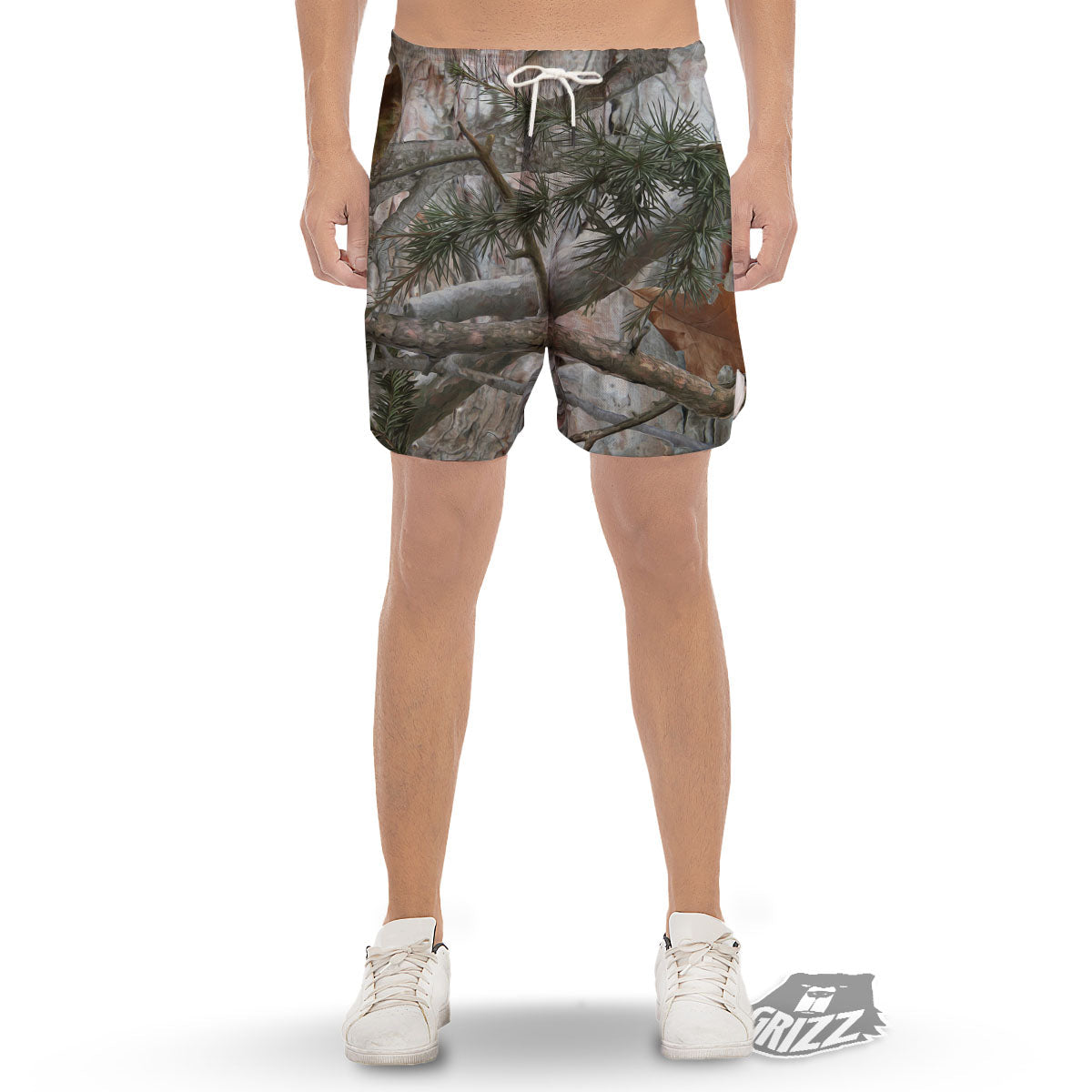 Camouflage Hunting Print Pattern Men's Gym Shorts-grizzshop