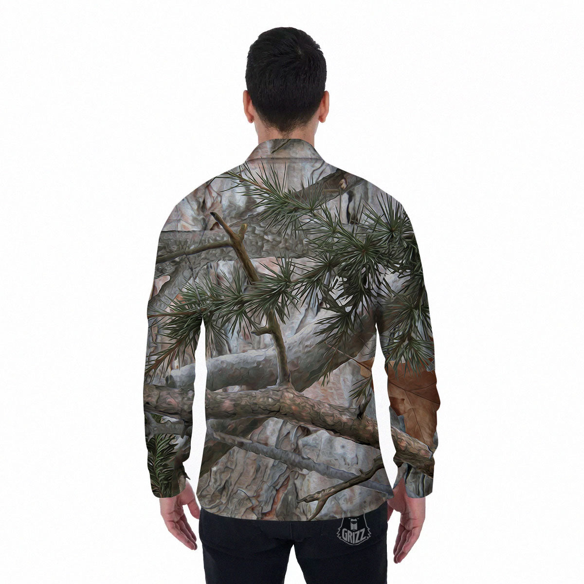 Camouflage Hunting Print Pattern Men's Long Sleeve Shirts-grizzshop