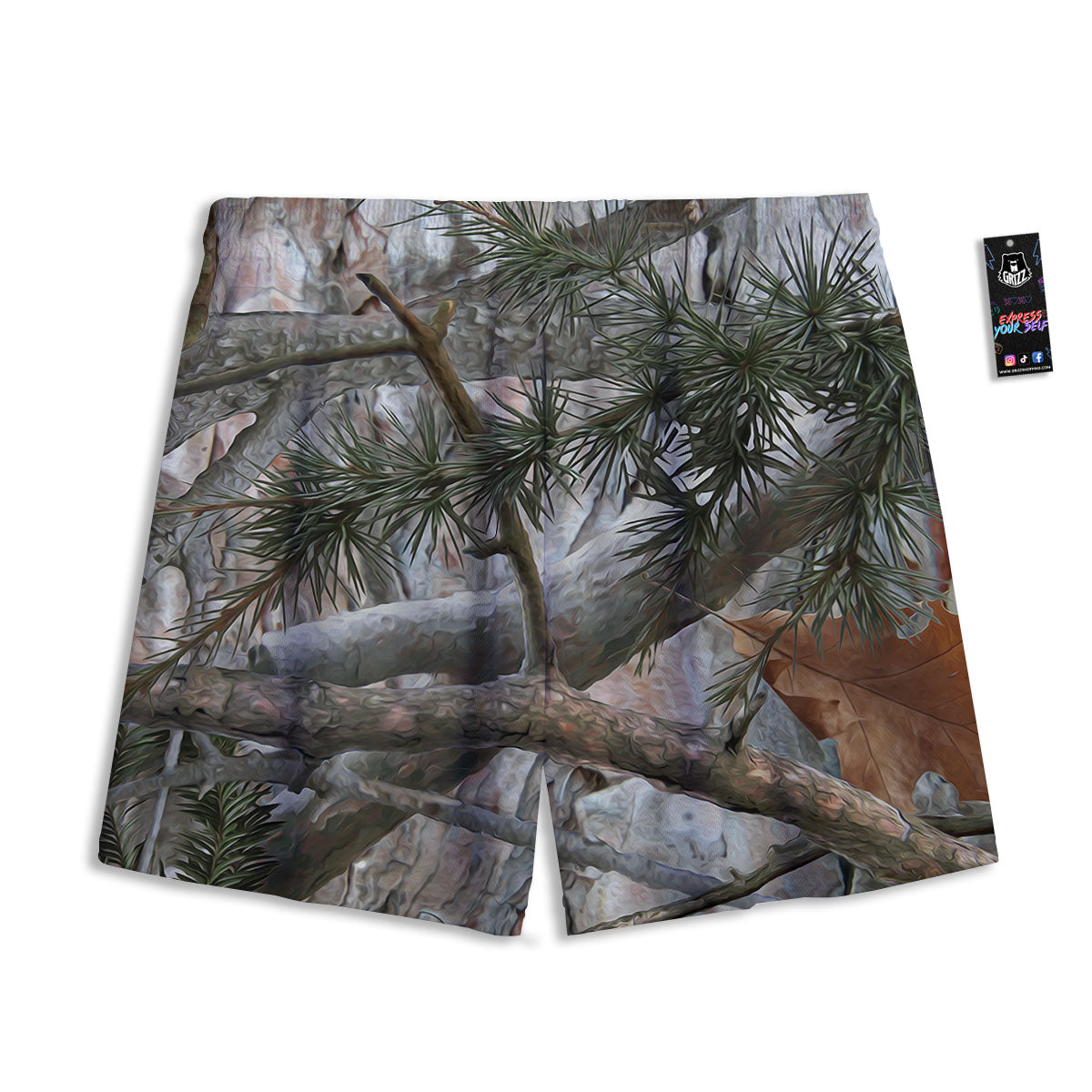 Camouflage Hunting Print Pattern Mesh Shorts