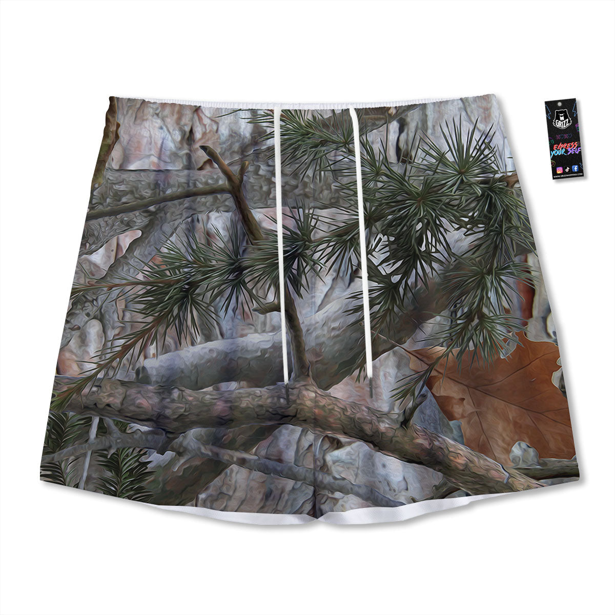 Camouflage Hunting Print Pattern Mesh Shorts