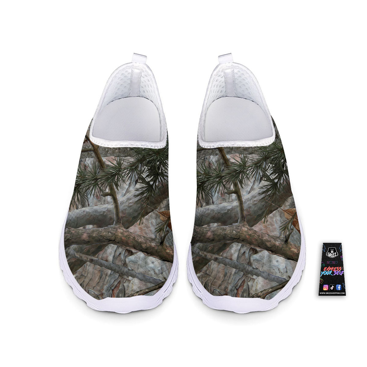 Camouflage Hunting Print Pattern Nurse Shoes-grizzshop