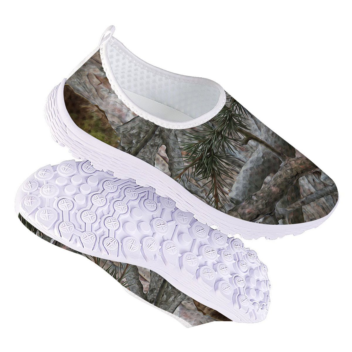 Camouflage Hunting Print Pattern Nurse Shoes-grizzshop