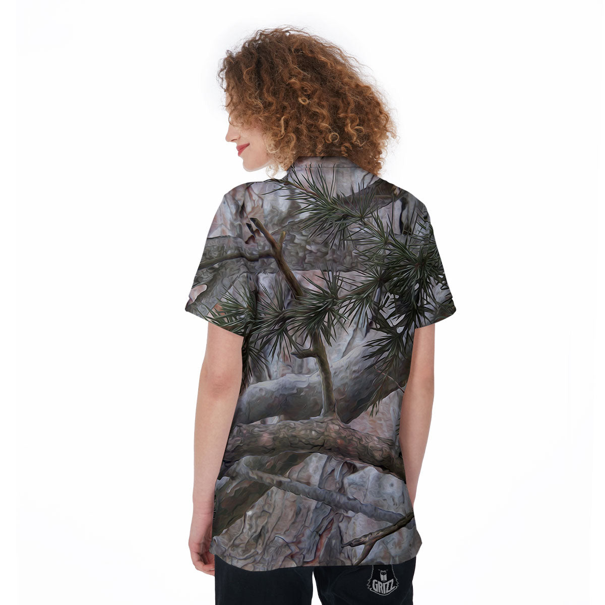 Camouflage Hunting Print Pattern Women's Golf Shirts-grizzshop