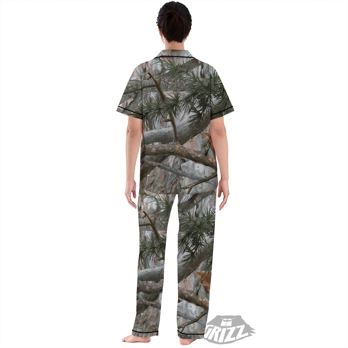 Camouflage Hunting Print Pattern Women's Pajamas Set-grizzshop