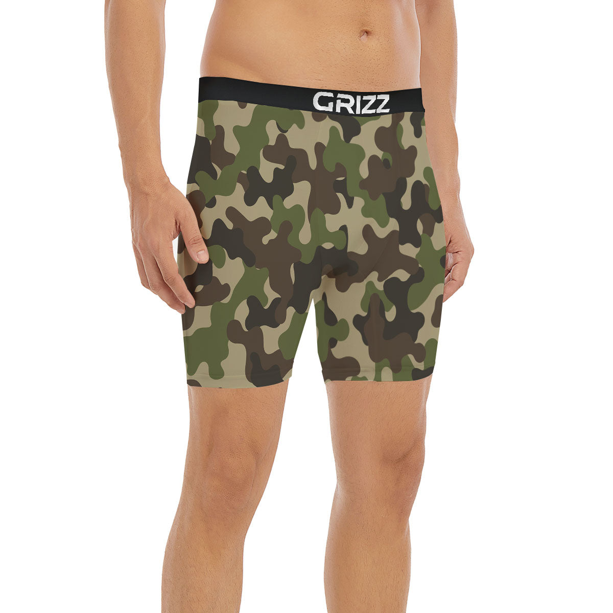 Camouflage Jungle Hunting Print Boxer Briefs-grizzshop