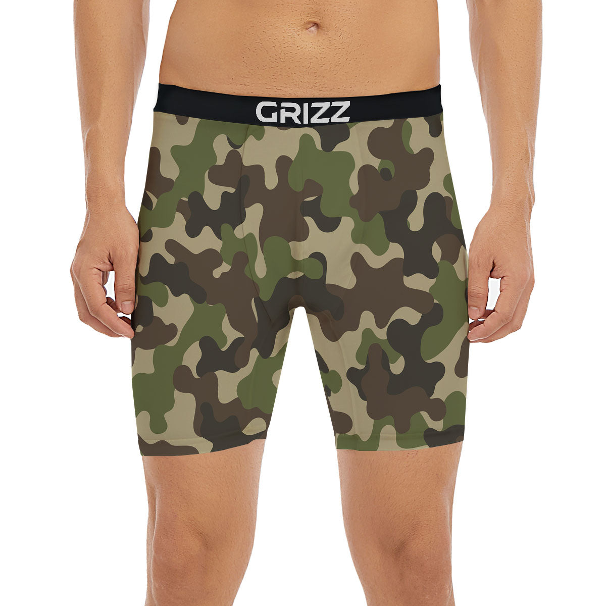 Camouflage Jungle Hunting Print Boxer Briefs-grizzshop