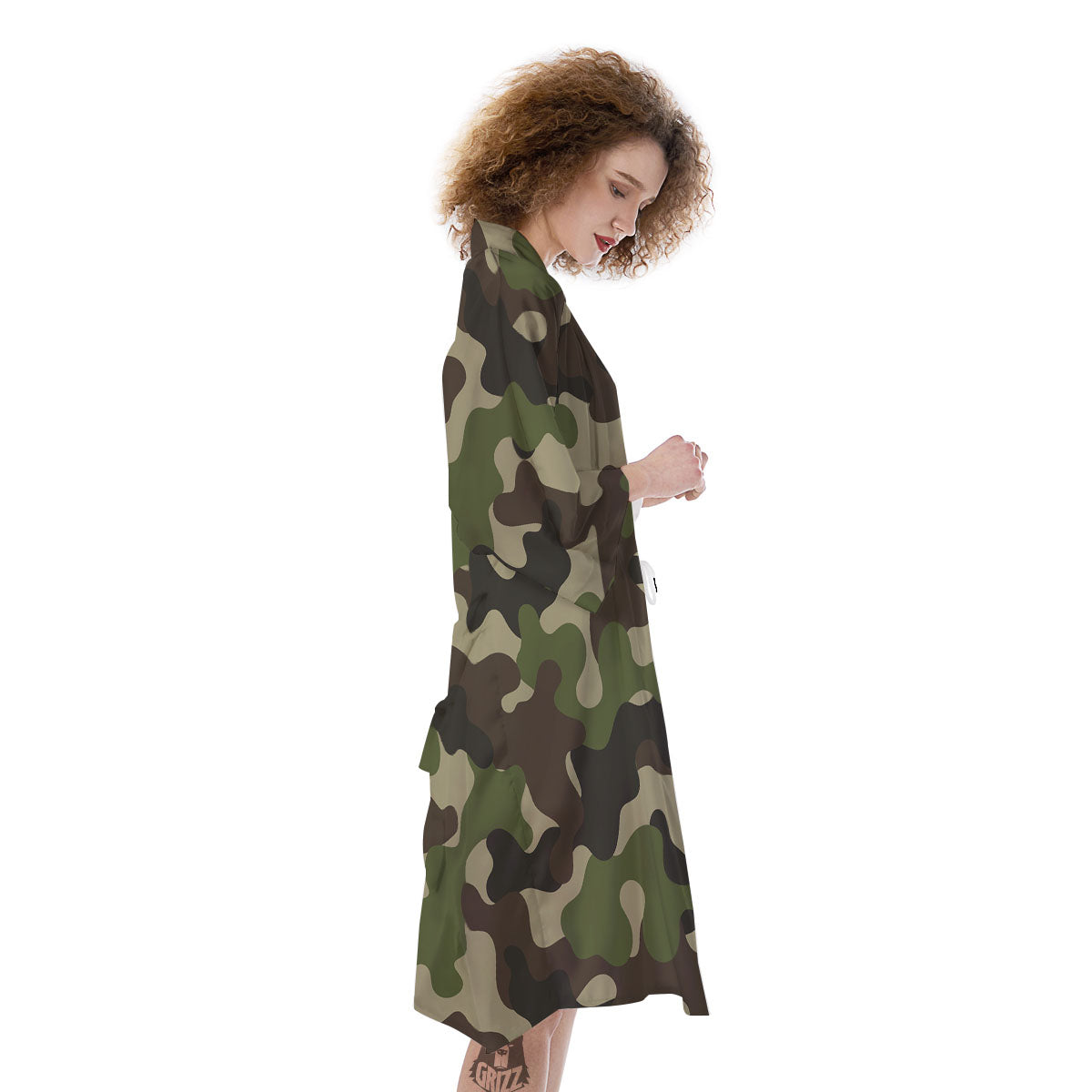 Camouflage Jungle Hunting Print Kimono-grizzshop