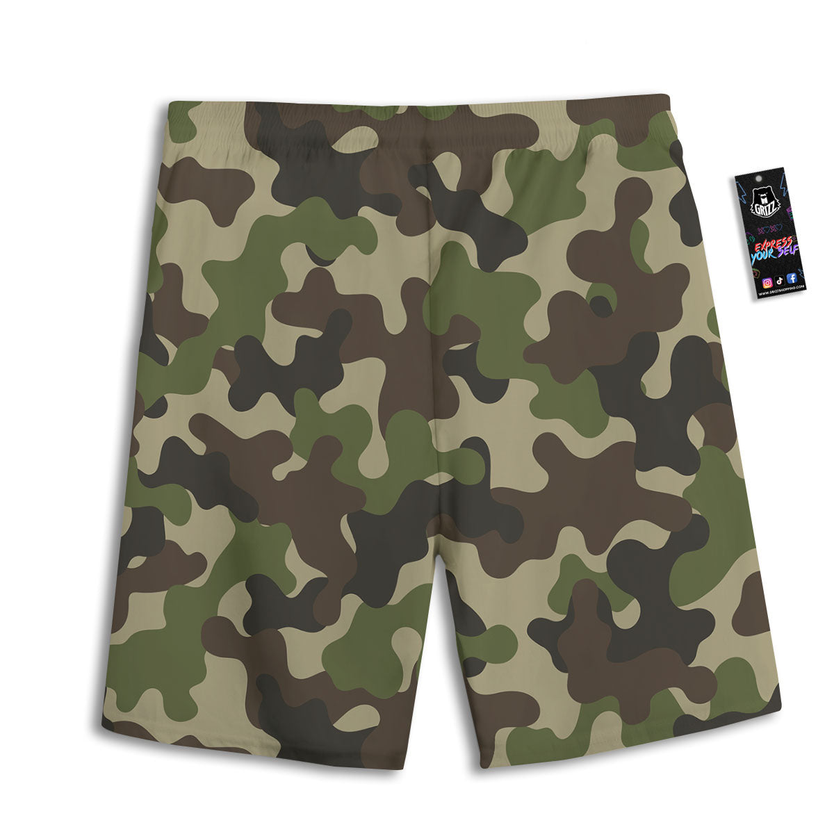 Camouflage Jungle Hunting Print Men's Athletic Shorts