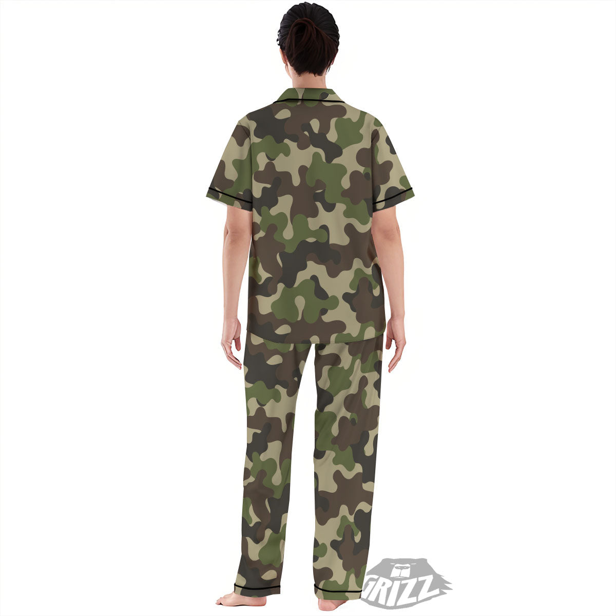 Camouflage Jungle Hunting Print Women's Pajamas Set-grizzshop