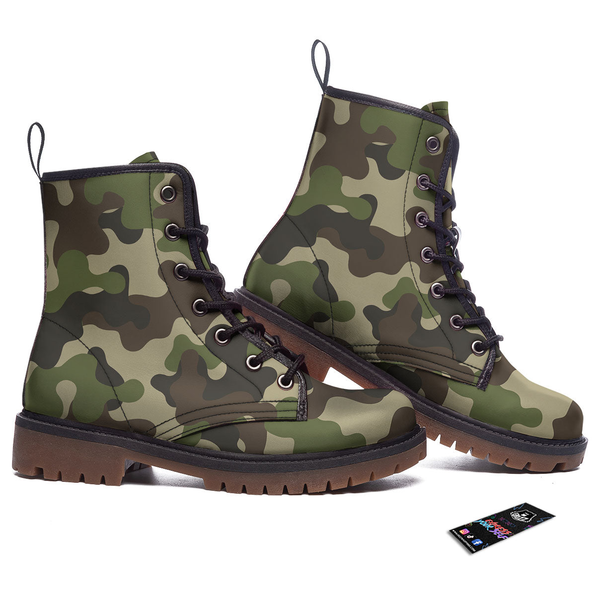 Camouflage Jungle Hunting Print Work Boots-grizzshop