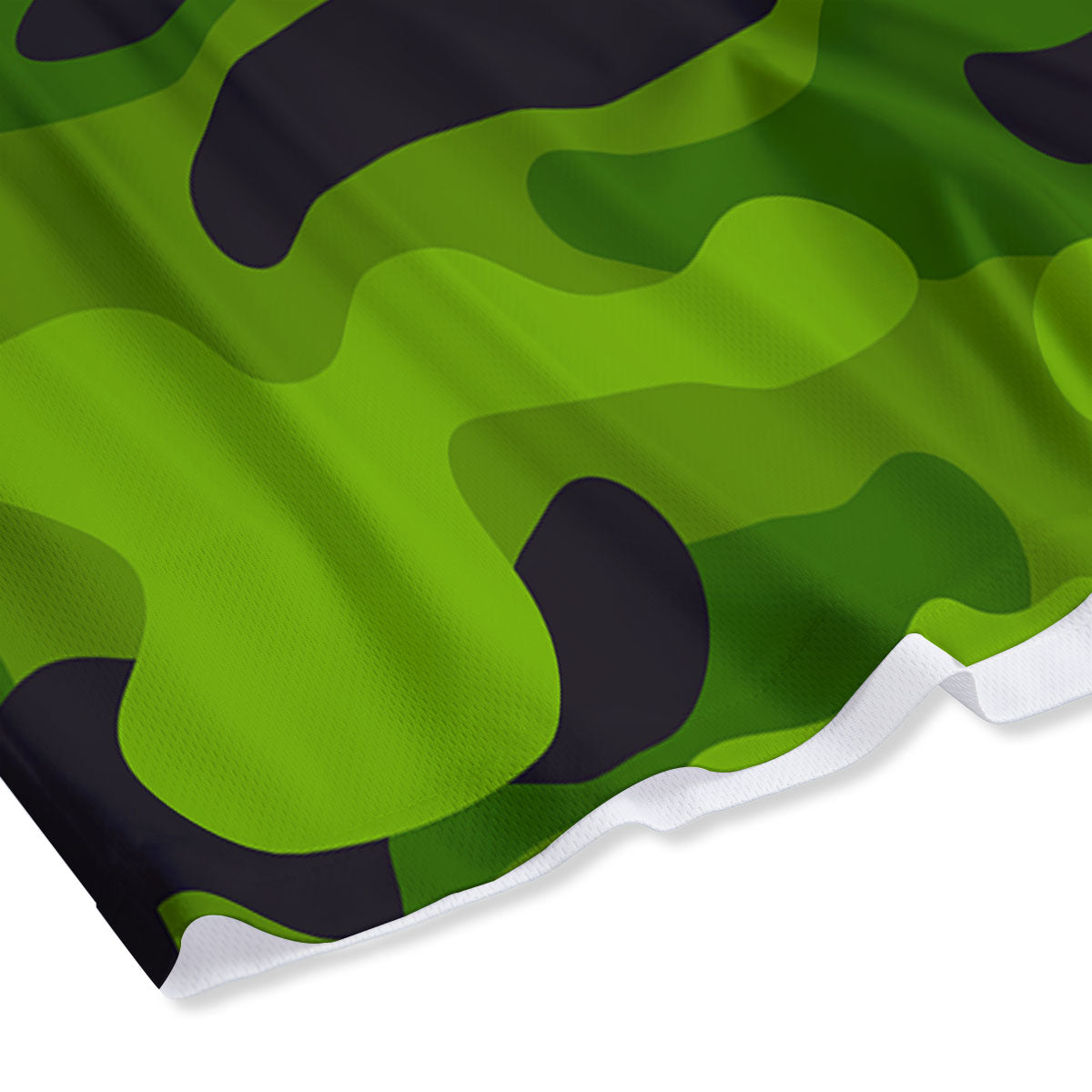 Camouflage Lime Green Print Mesh Shorts