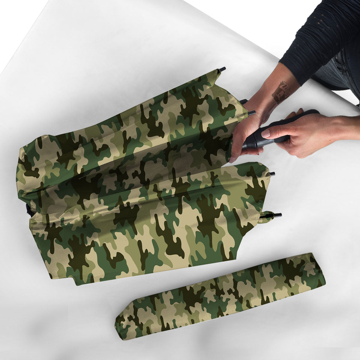 Camouflage Military Green Print Umbrella-grizzshop