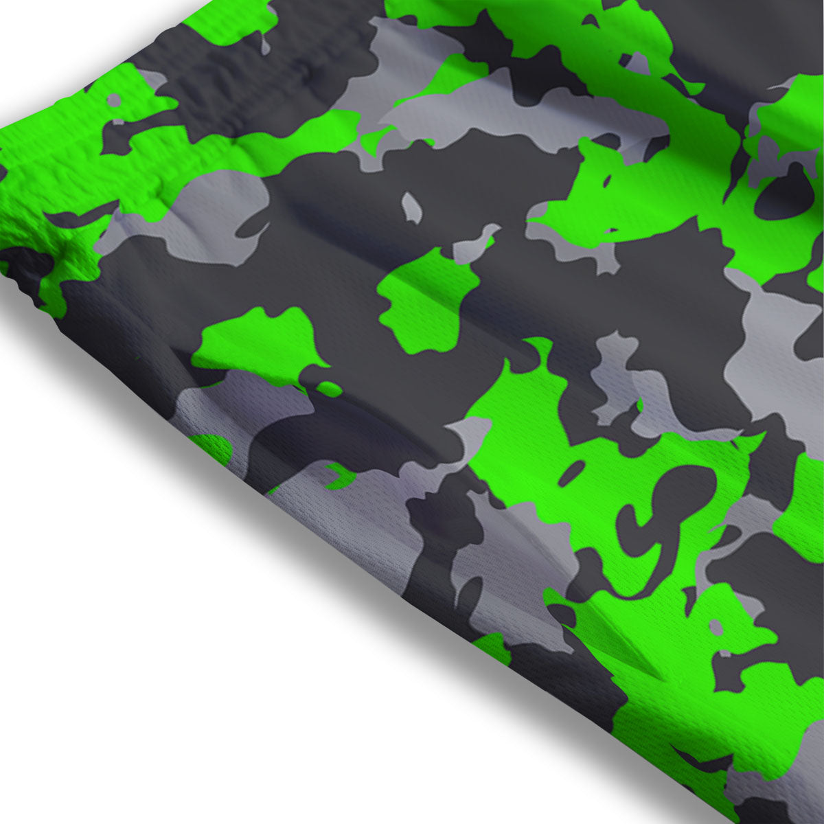 Camouflage Neon Print Mesh Shorts