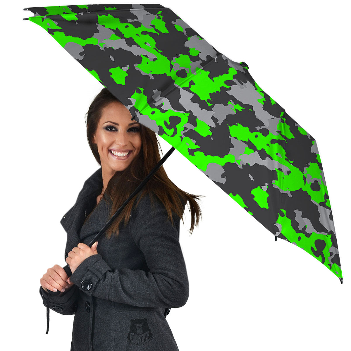 Camouflage Neon Print Umbrella-grizzshop