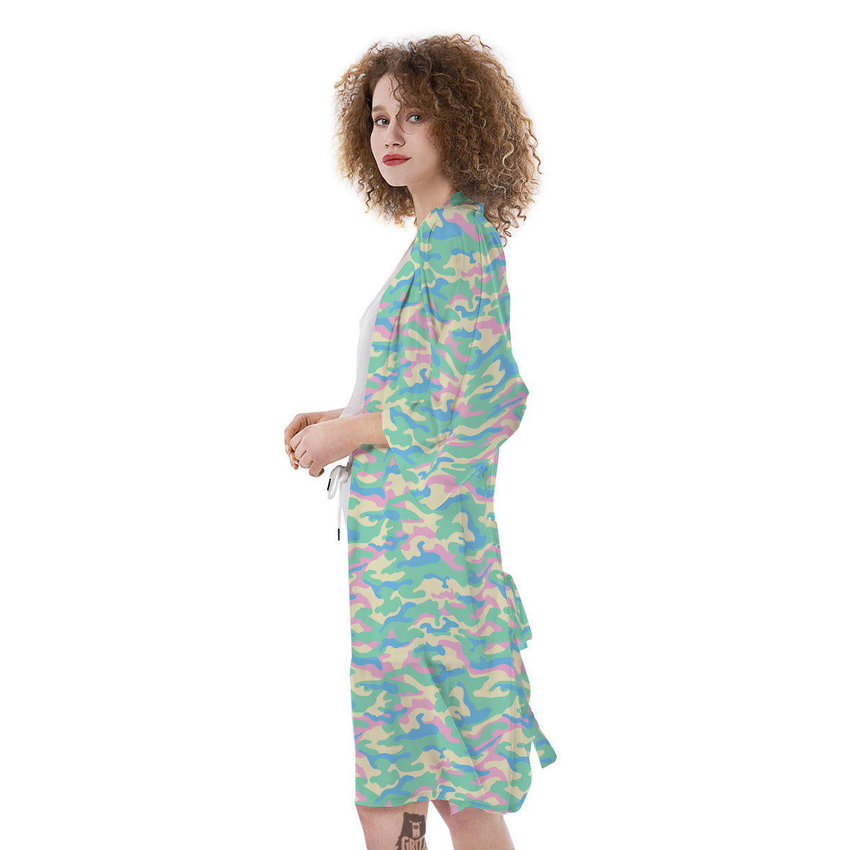 Camouflage Pastel Colors Print Pattern Kimono-grizzshop