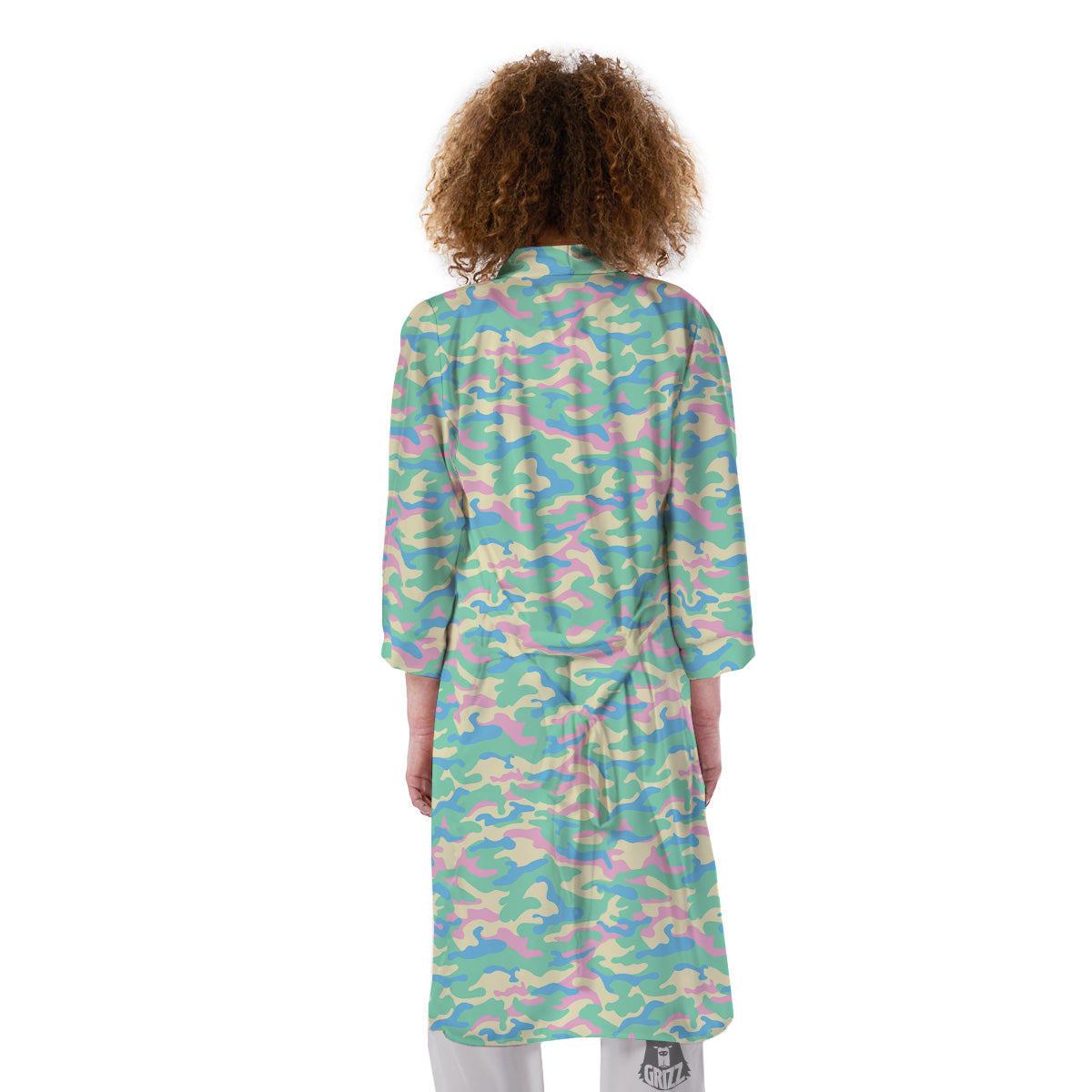 Camouflage Pastel Colors Print Pattern Kimono-grizzshop