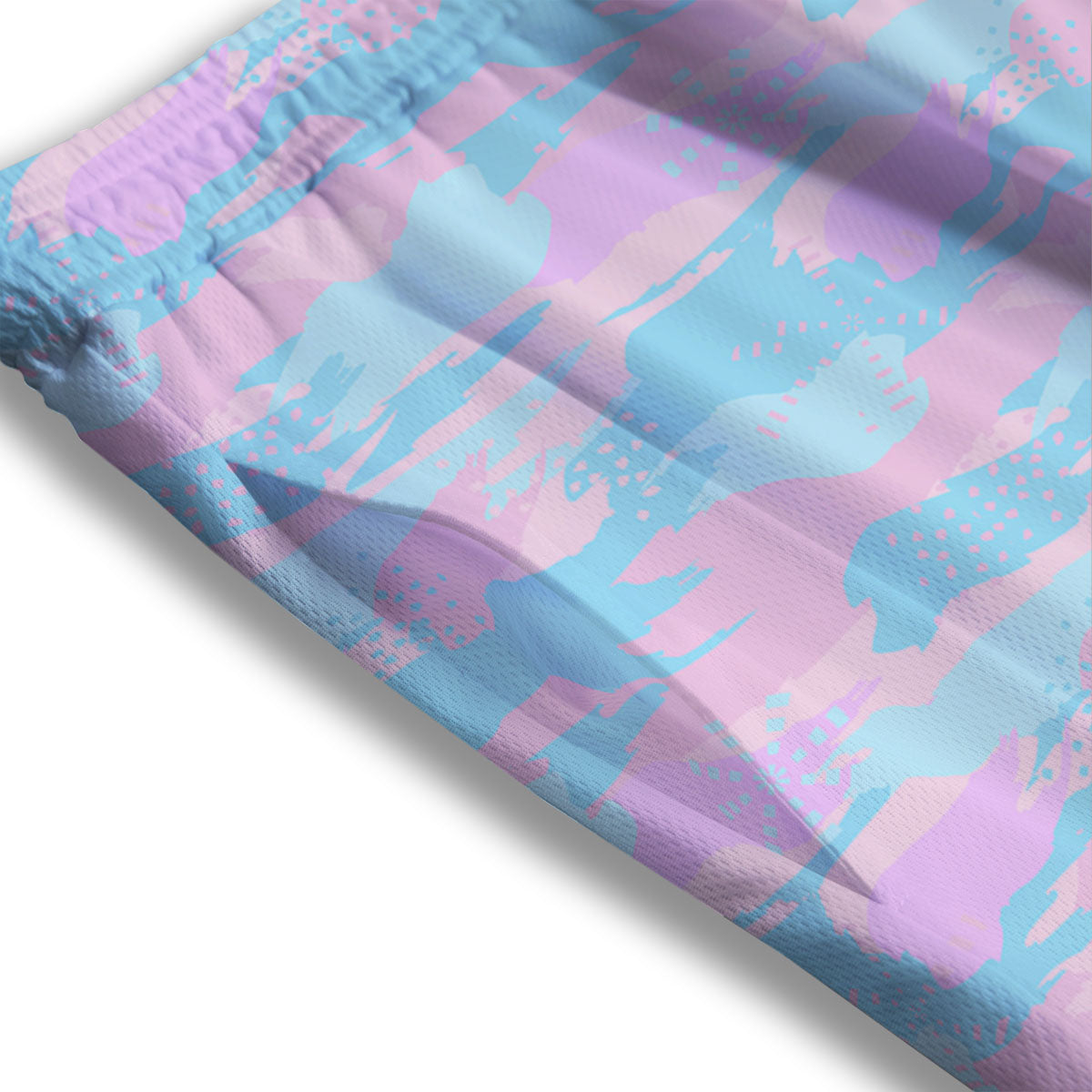 Camouflage Pastel Print Mesh Shorts
