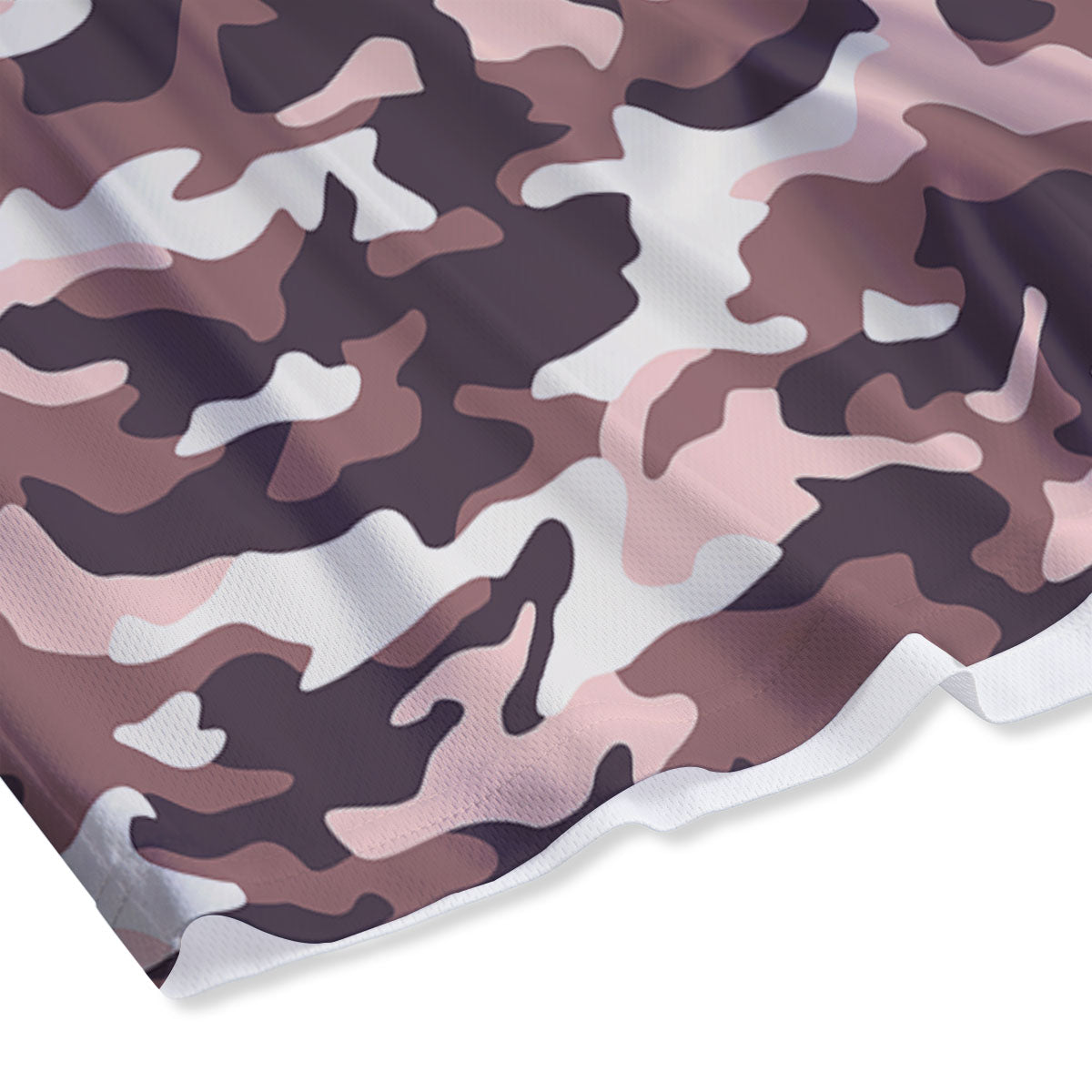 Camouflage Pink Brown Print Mesh Shorts
