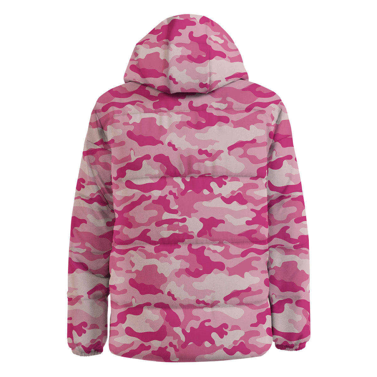 Camouflage Pink Print Pattern Down Jacket-grizzshop