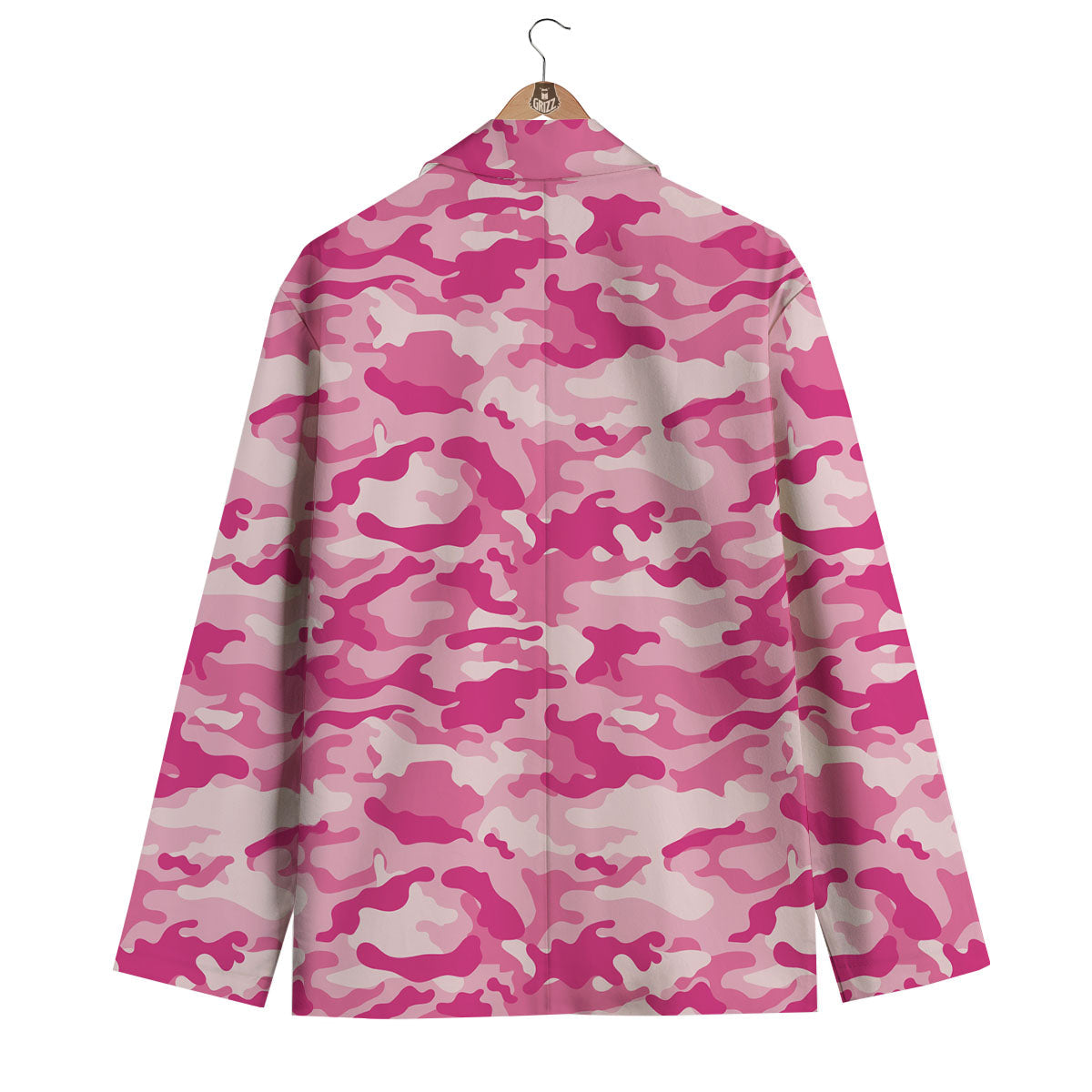 Camouflage Pink Print Pattern Men's Blazer-grizzshop