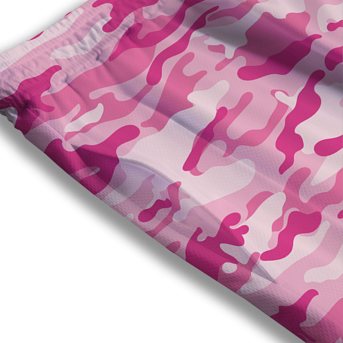 Camouflage Pink Print Pattern Mesh Shorts
