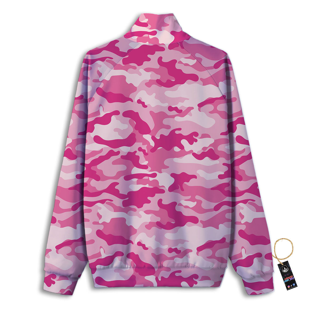 Camouflage Pink Print Pattern Track Jacket-grizzshop