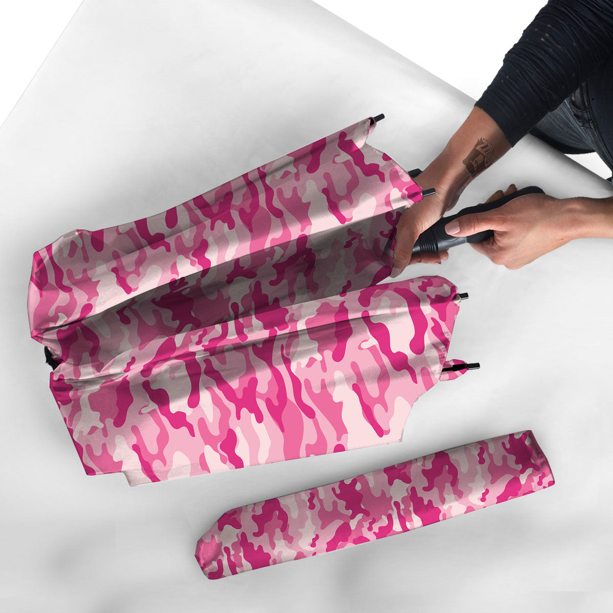 Camouflage Pink Print Pattern Umbrella-grizzshop